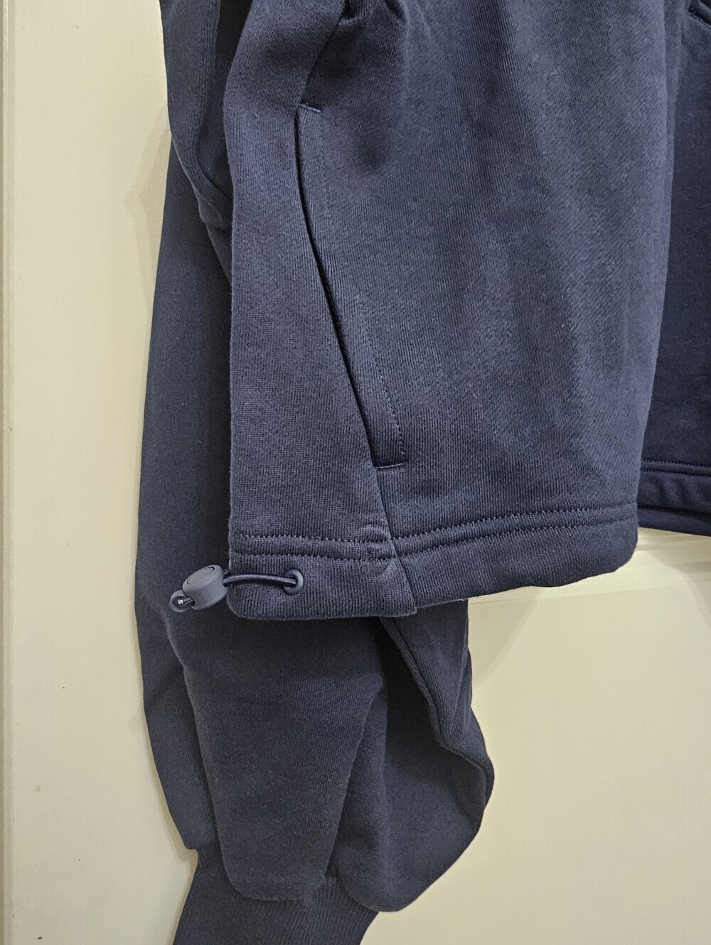 lululemon Terry Tennis  Navy Half-Zip Cropped Cowl Sweater, Size M - Picture 7 of 16